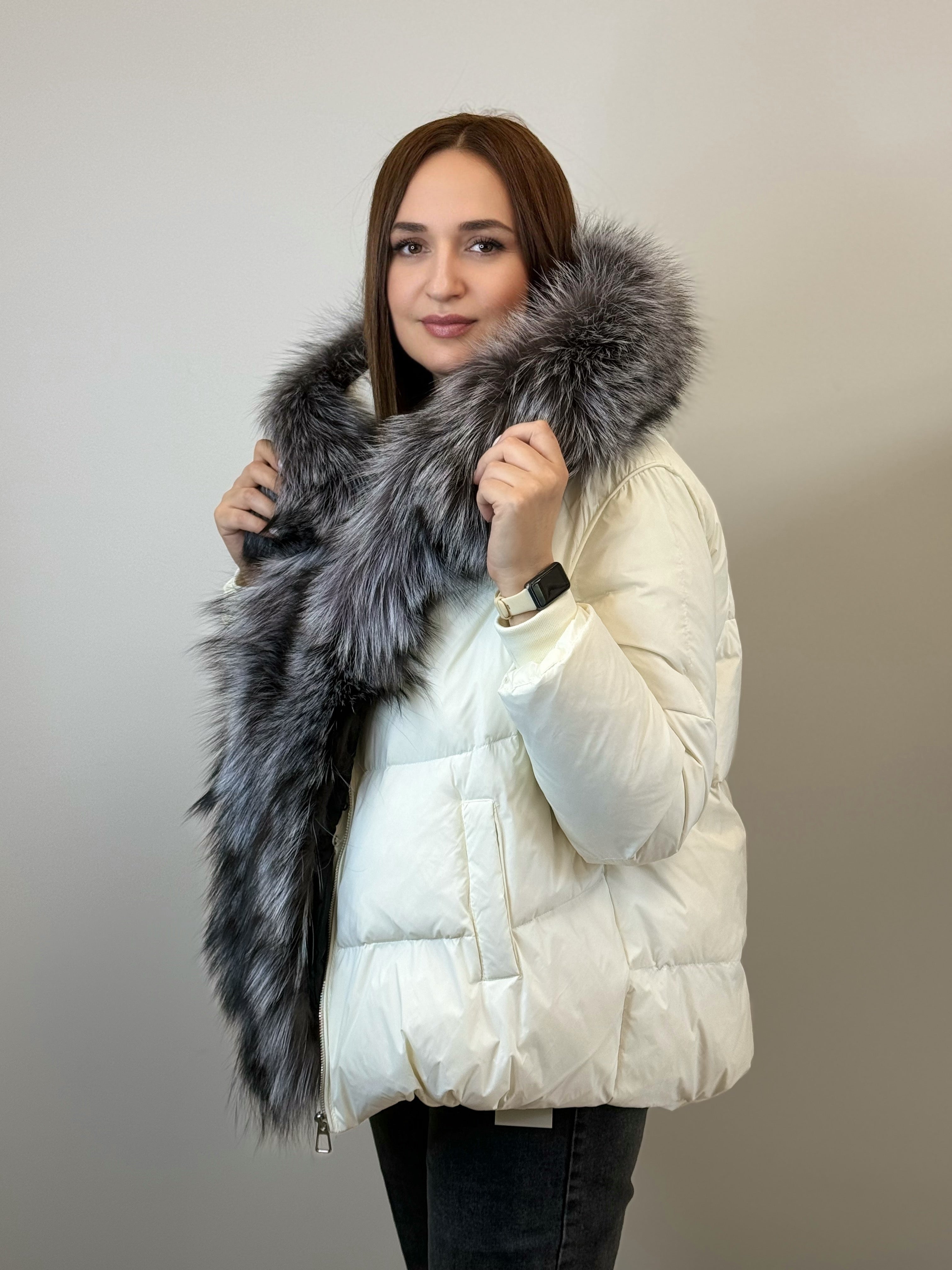 куртка 007 🤍 Женская зимняя куртка с мехом Arctic Pearl