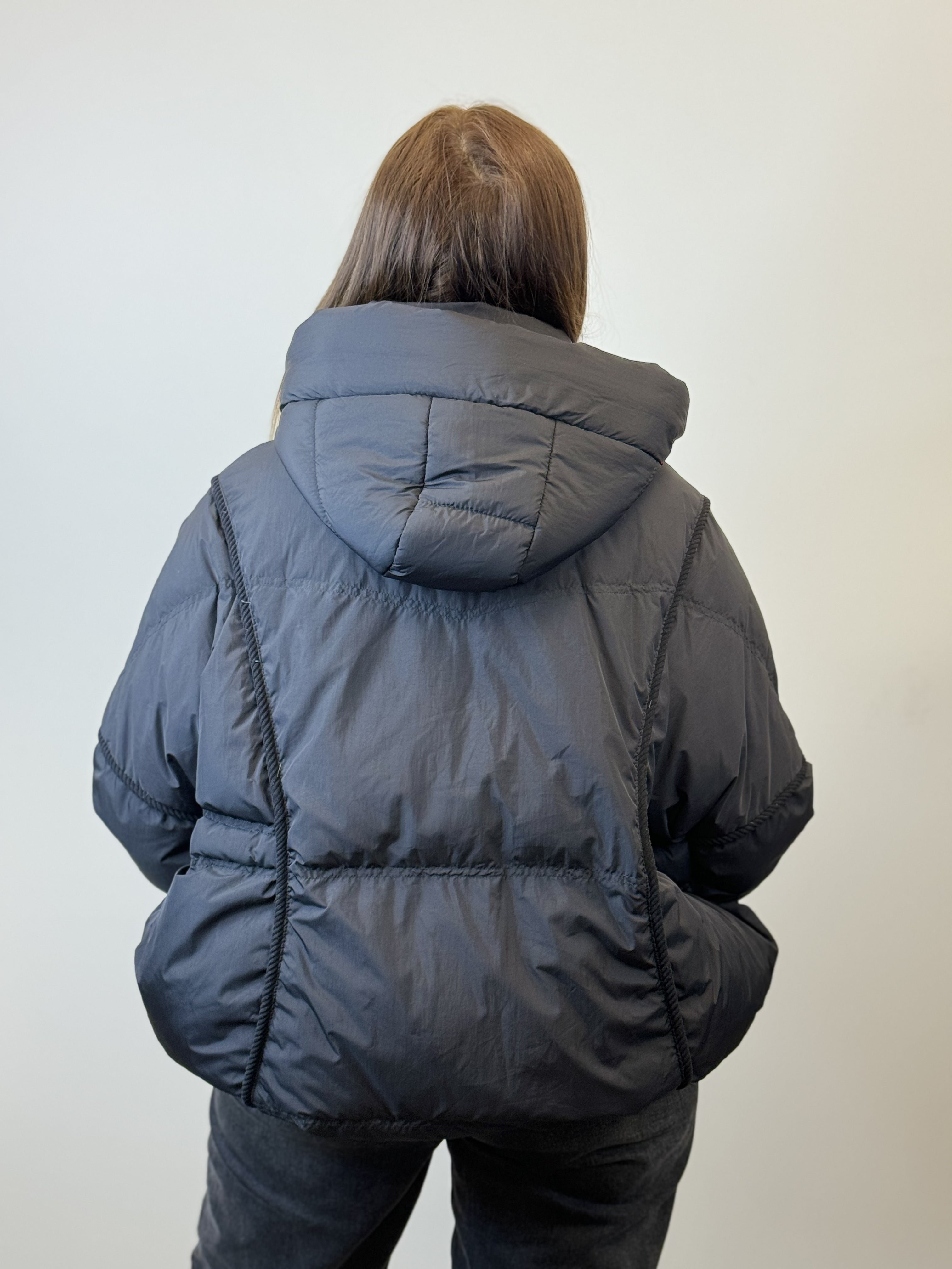 куртка 022 🖤 Женская зимняя куртка с капюшоном Urban Comfort Black