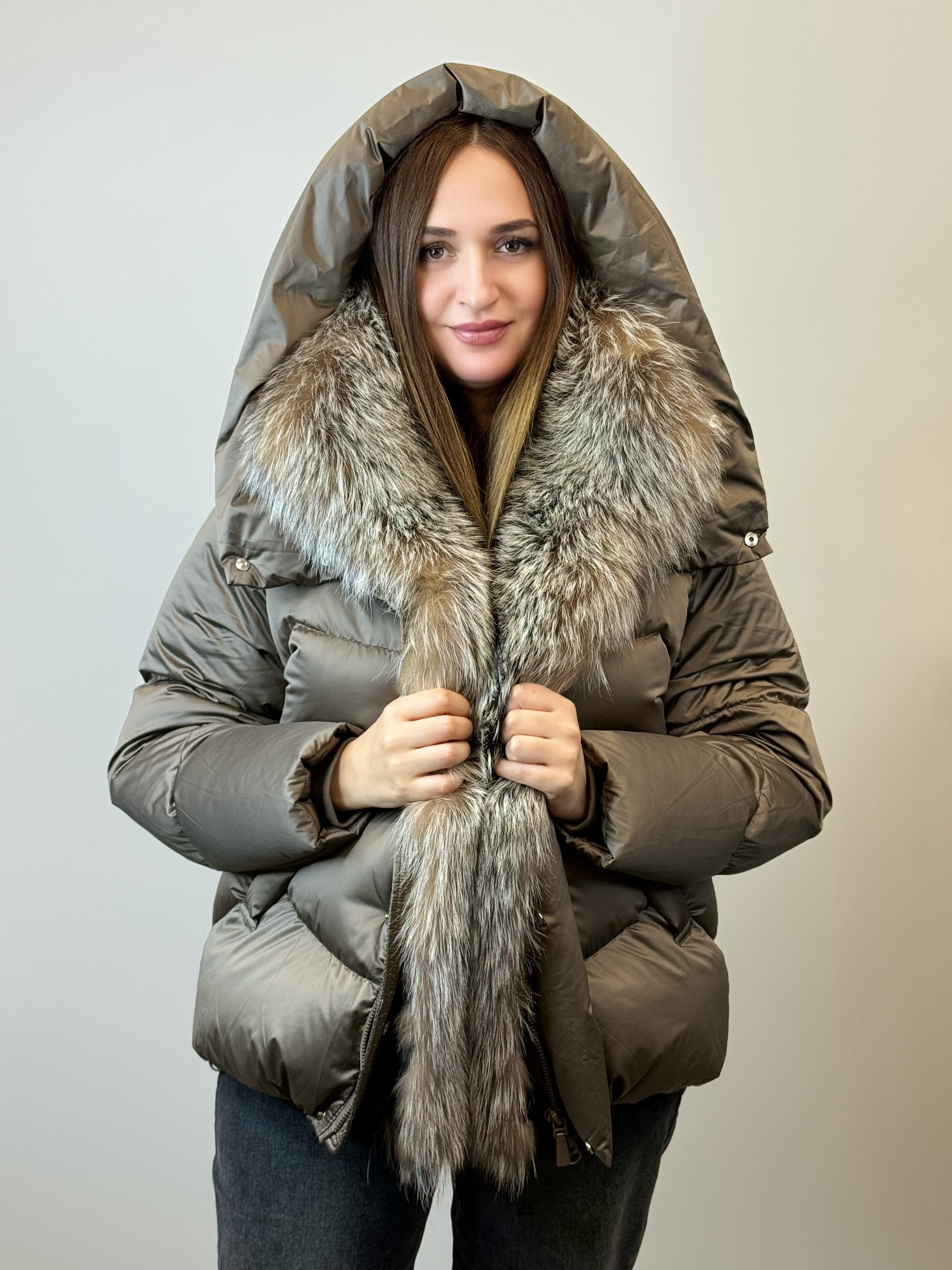 куртка 024 🤎 Женская зимняя куртка с натуральным мехом Arctic Luxe