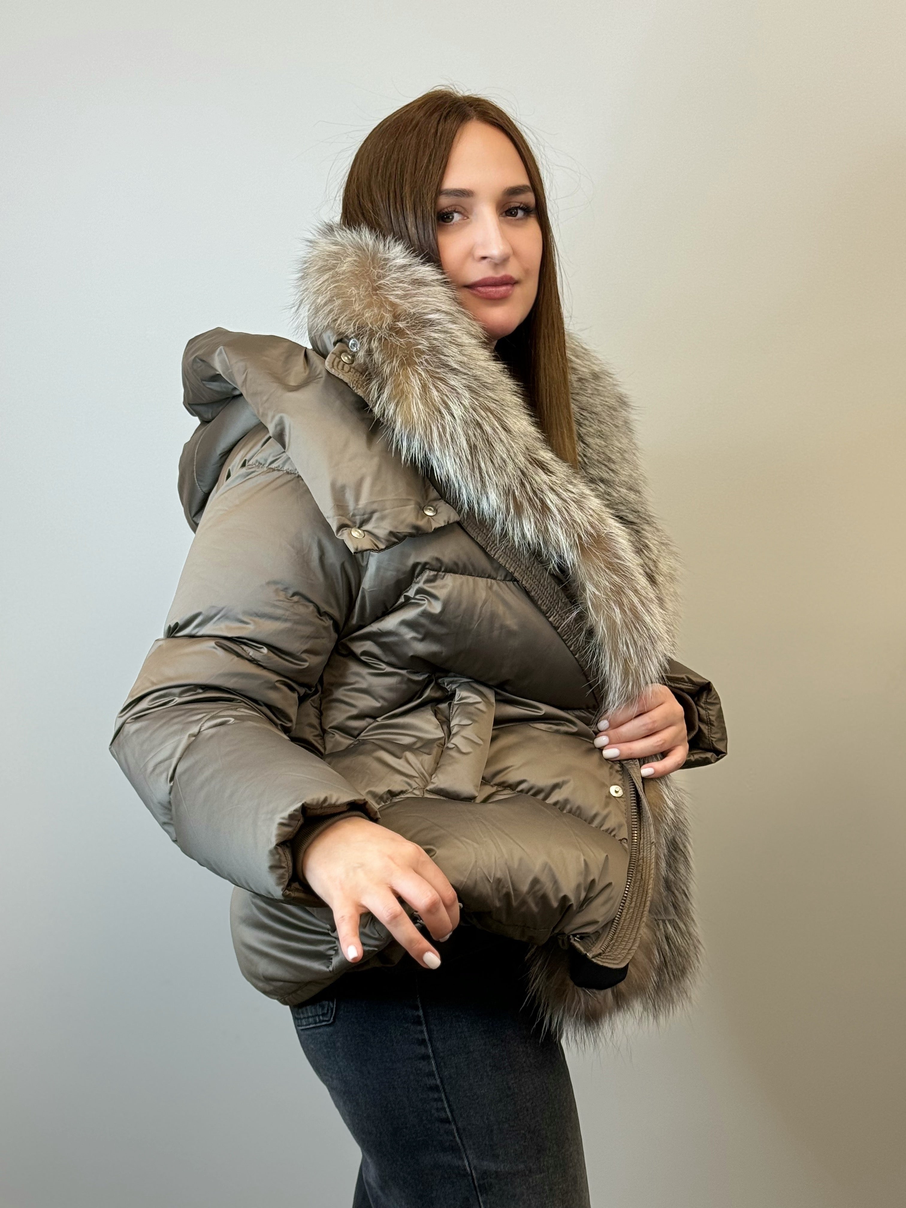 куртка 024 🤎 Женская зимняя куртка с натуральным мехом Arctic Luxe