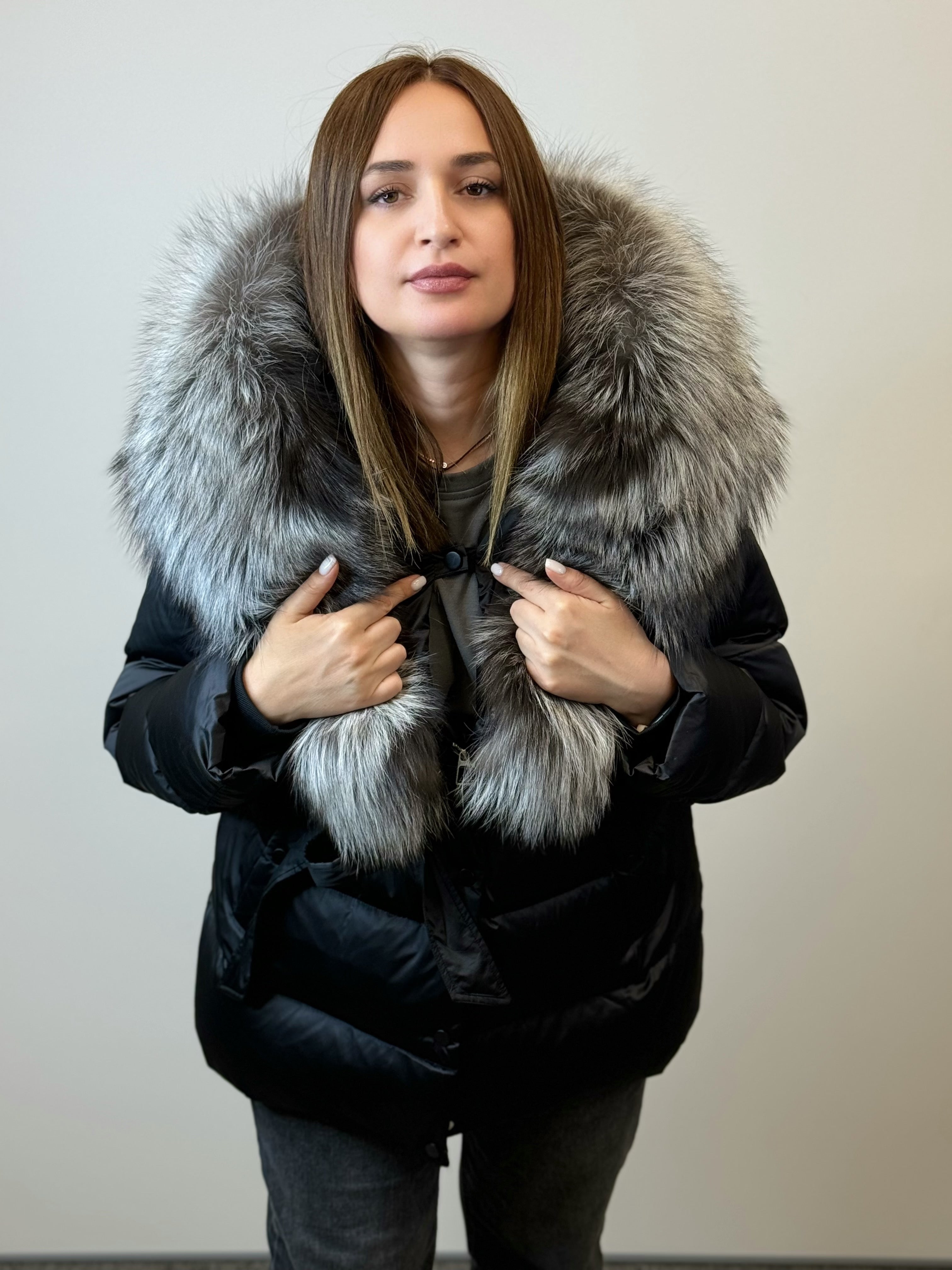 куртка 026 🖤 Женская зимняя куртка с натуральным мехом Arctic Queen
