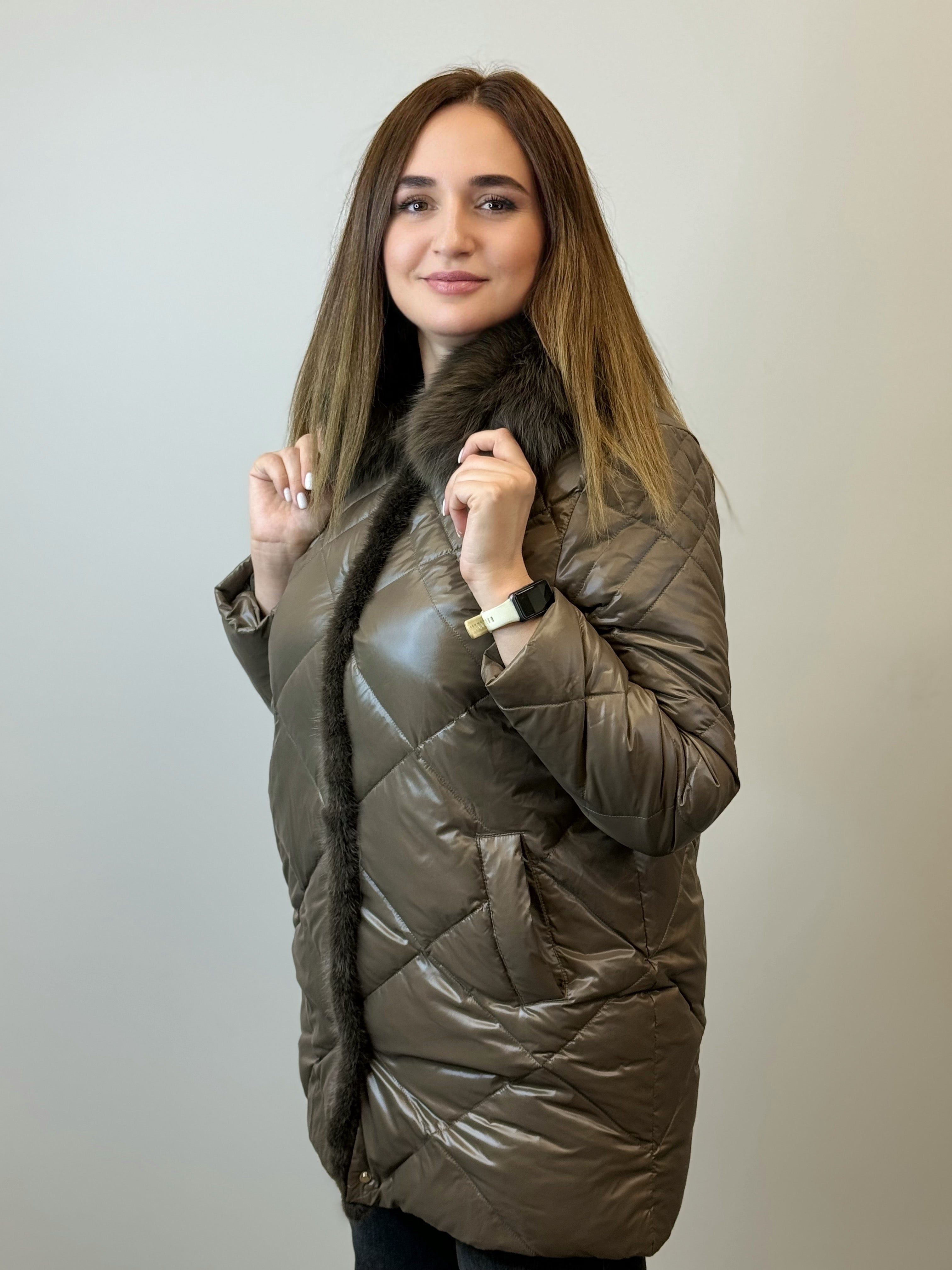 куртка 034 🤎 Женское пальто Royal Brown