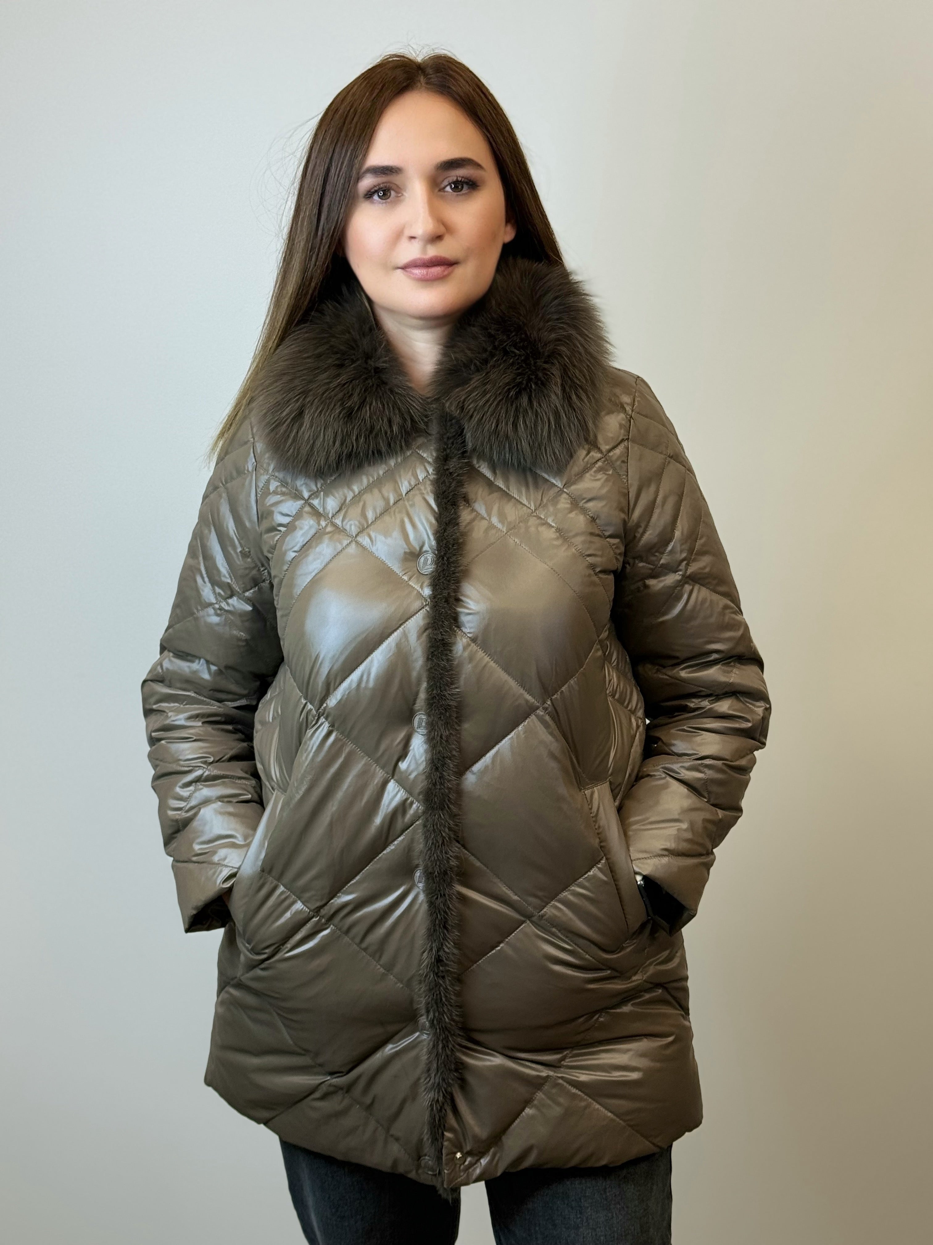 куртка 034 🤎 Женское пальто Royal Brown