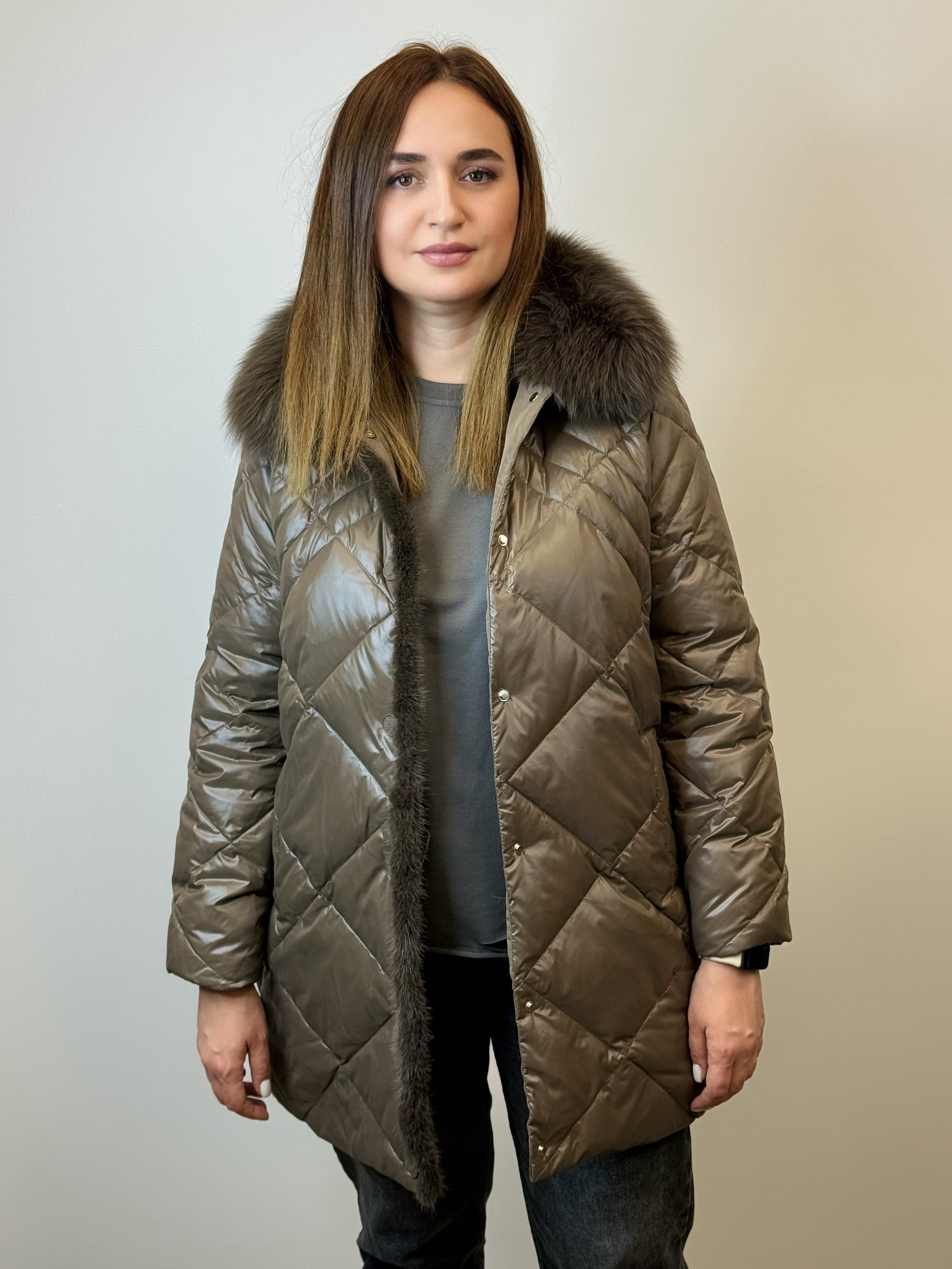 куртка 034 🤎 Женское пальто Royal Brown
